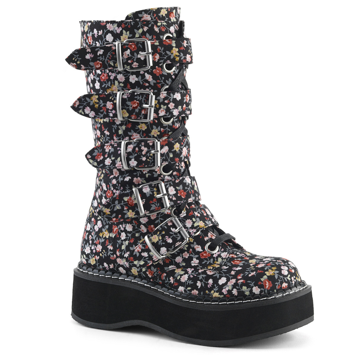demonia floral boots