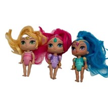 Fisher Price Shimmer Dolls Lot 3 6 inch dolls Blue Pink Blonde Hair 2015 - $24.70
