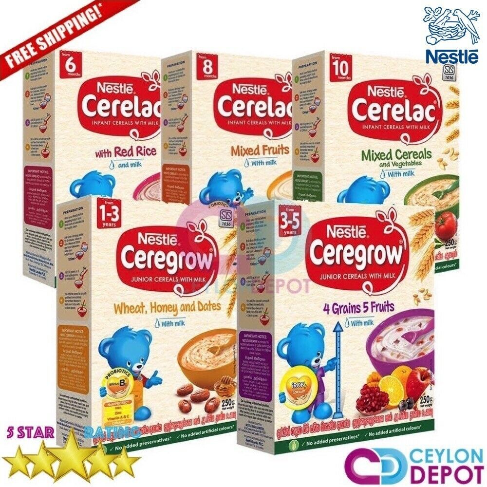 Nestlé CERELAC Cereal w/ MILK Baby Infant Starter Follow Up Cereal For All Ages