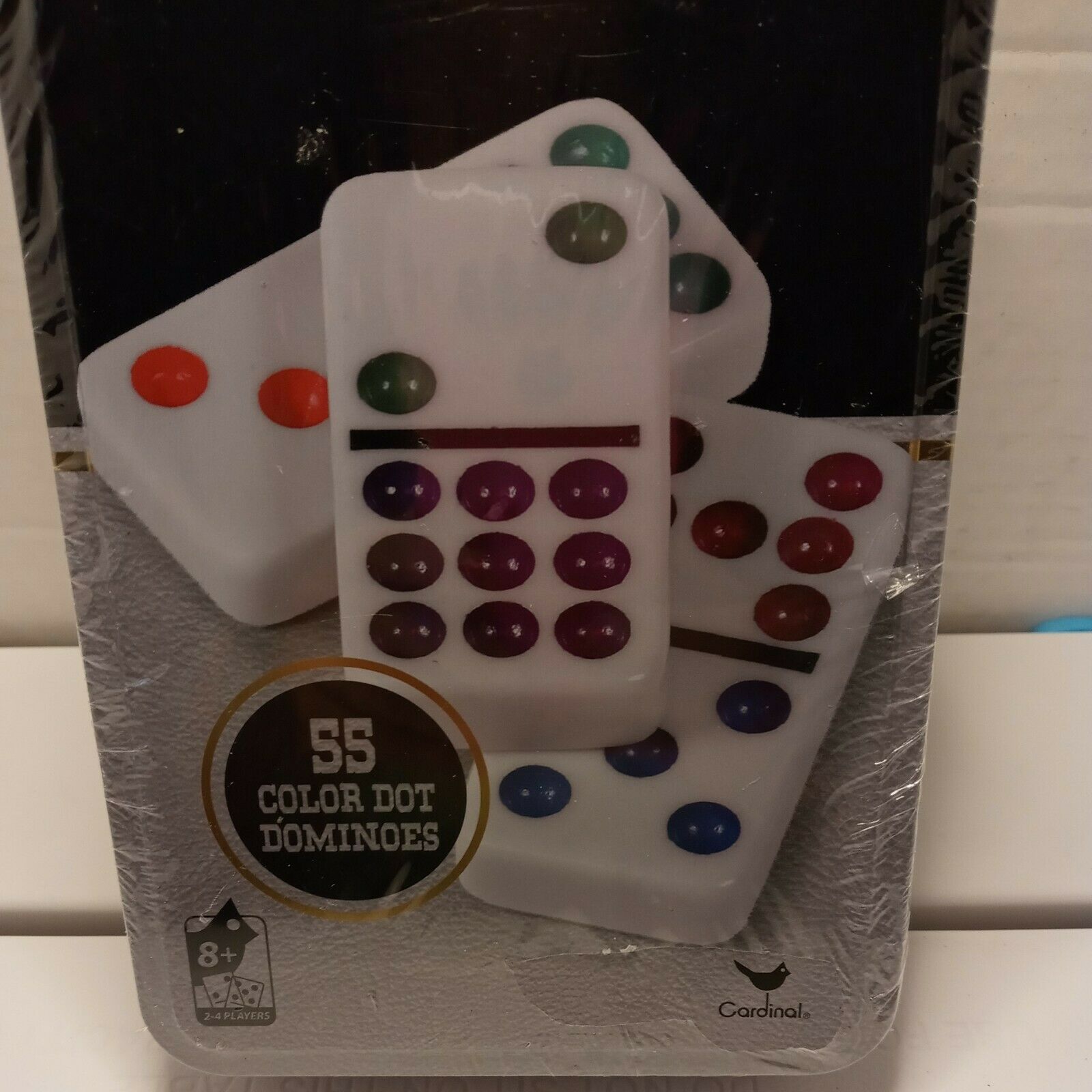 Cardinal Games Double Nine Dominoes Game in a Tin 55 Color Dot Dominoes 