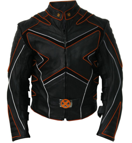 Image of Handmade Custom New Men XMen Style Biker Motorcycle Leather Jacket, biker jacket