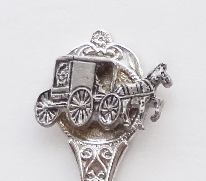 Collector Souvenir Spoon Horse Drawn Buggy Carriage Amish Mennonite ...