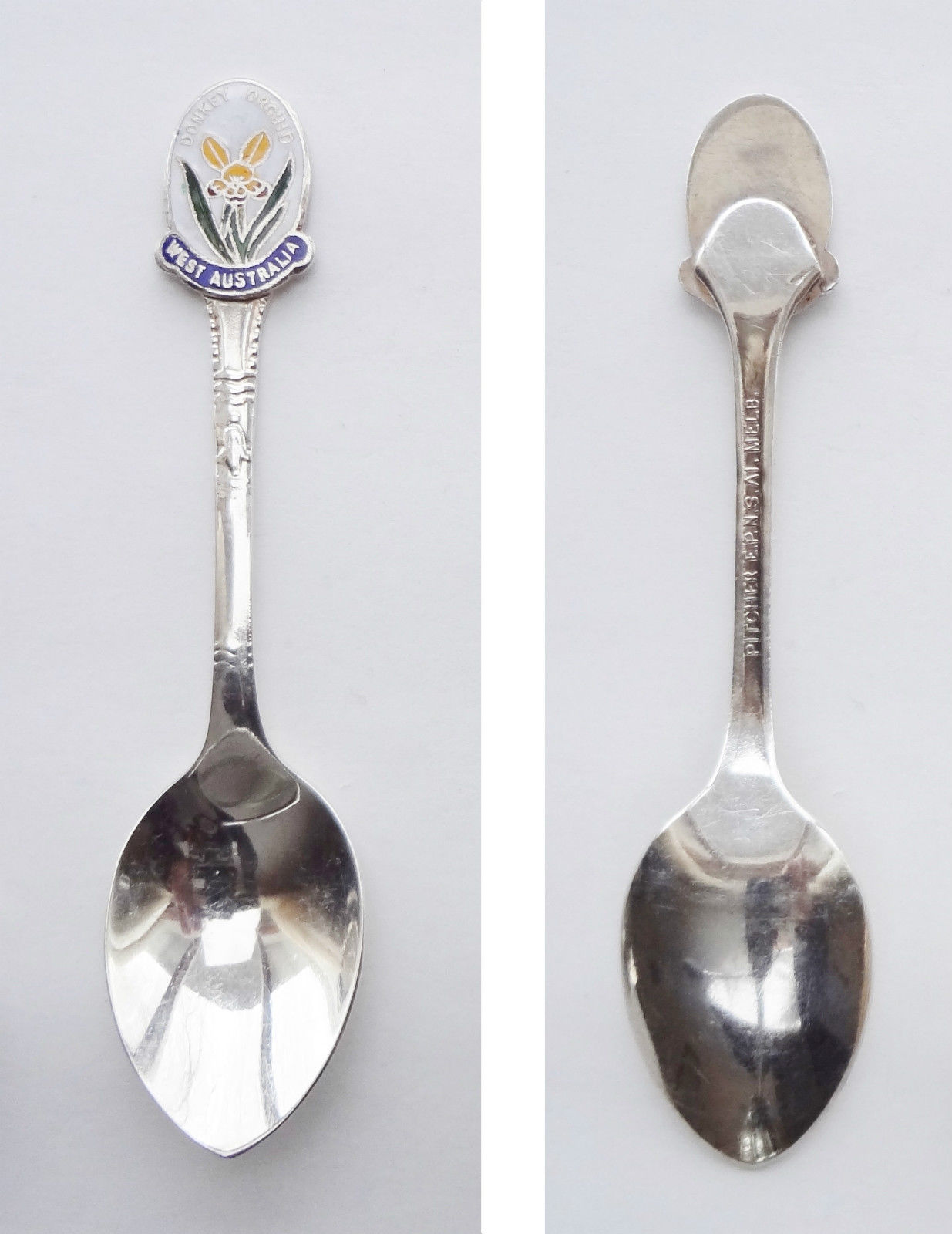Collector Souvenir Spoon Australia Western Australia Donkey Orchid