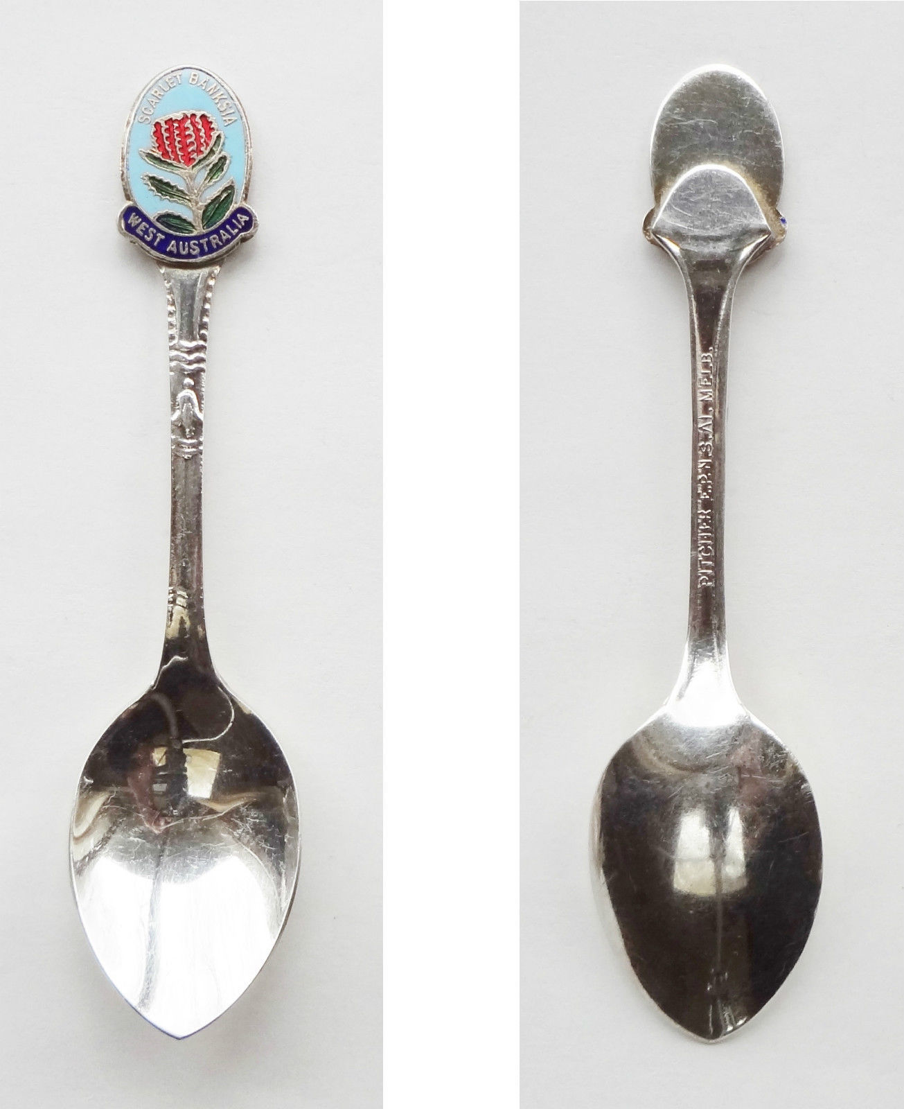 Collector Souvenir Spoon Australia Western Australia Scarlet Banksia