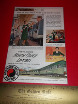 Railroad Train Northern Pacific Railway Stewardess Nurse Ad Art Home Treasure - $9.49