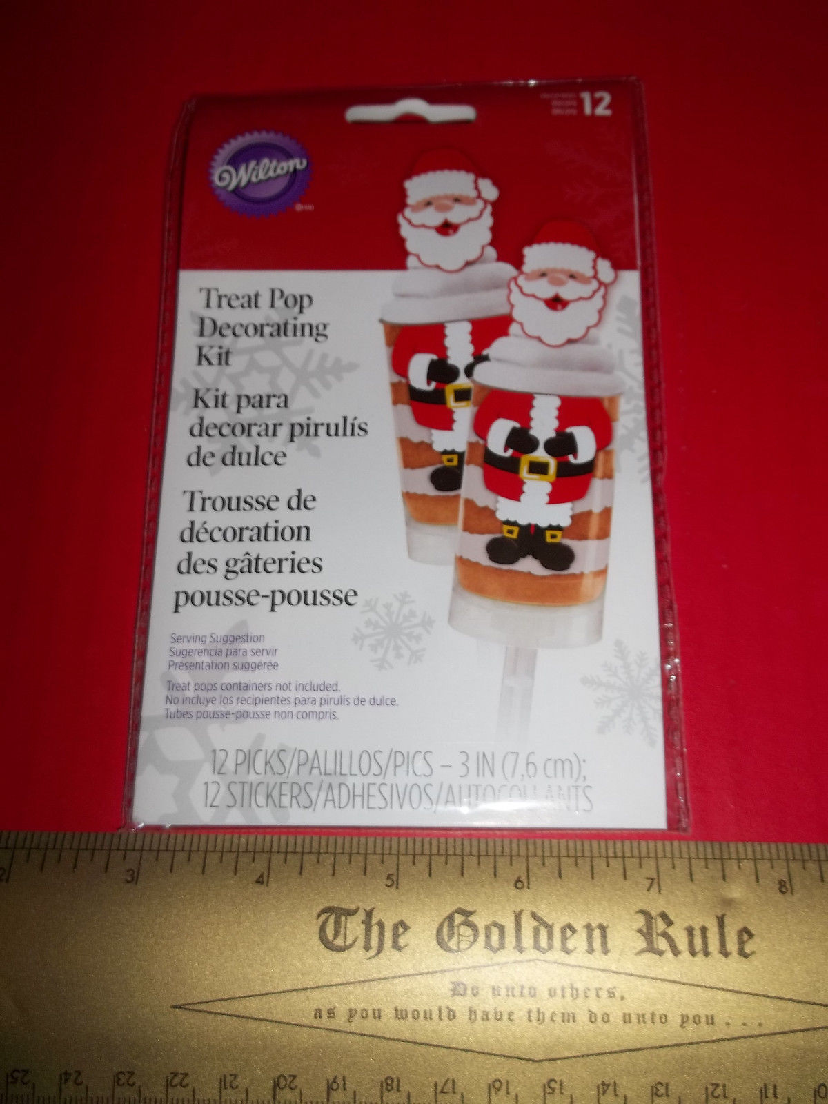 Primary image for Wilton Party Supplies Set Happy Santa Christmas Holiday Treat Pop Decorating Kit