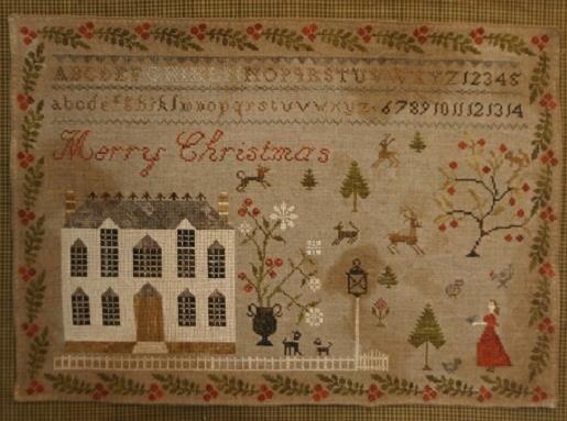 Christmas At Hollyberry Farm Sampler cross stitch chart Stacy Nash ...