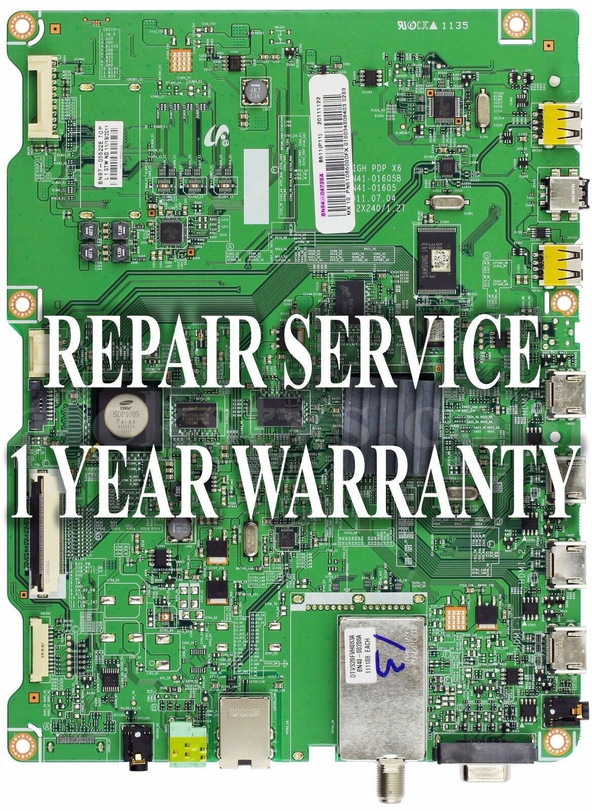 Mail-in Repair Service For Samsung BN94-02017C LN52A540P2 1 YEAR WARRANTY 