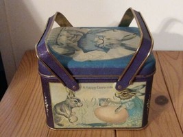 1984 Easter Ride Tin Basket with Handles BRISTOL WARE 6&quot; x 4 1/2&quot; x 5&quot; - $14.01