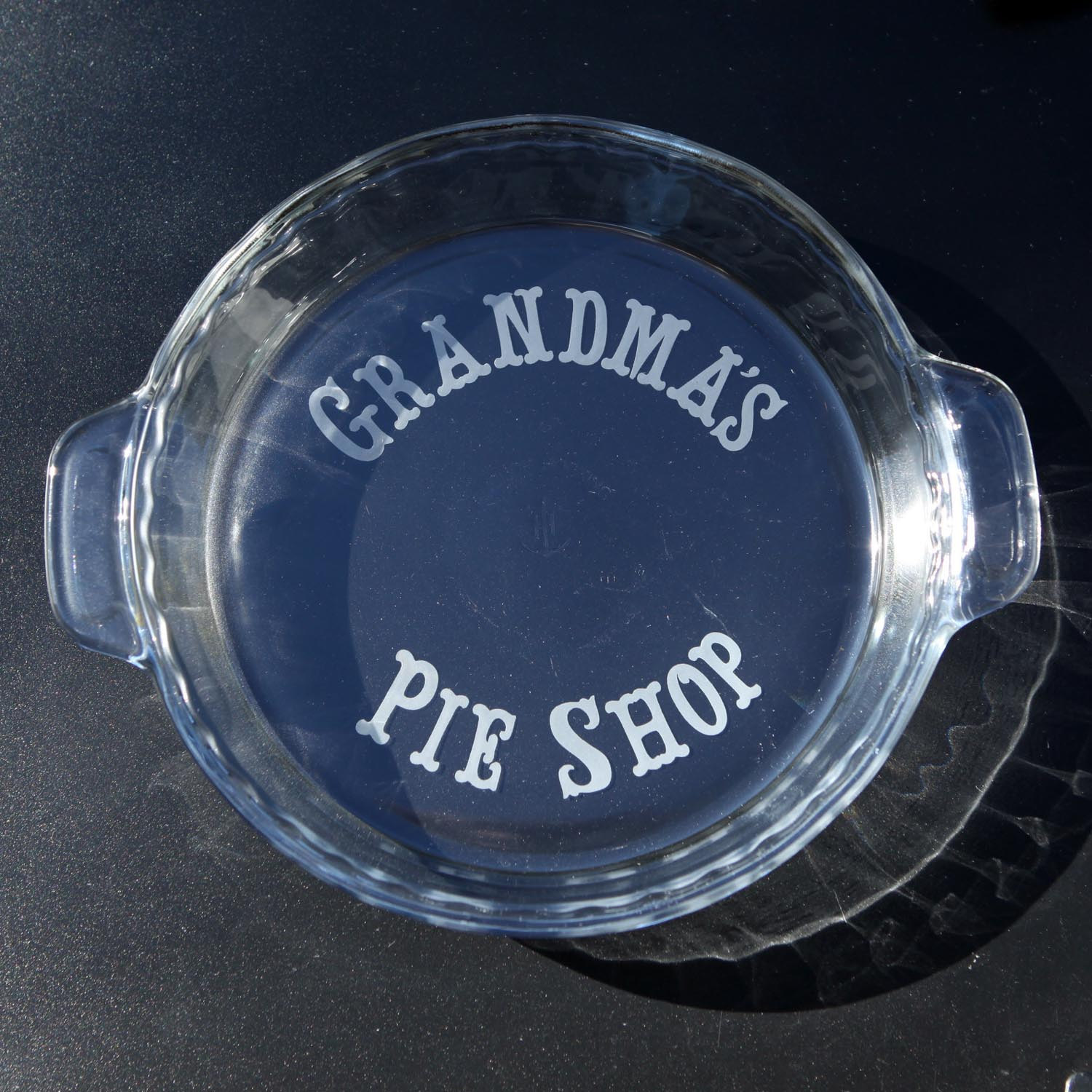 Custom Pie Plate Personalized With Etching Bakeware Custom pie plate personalized with etching bakeware