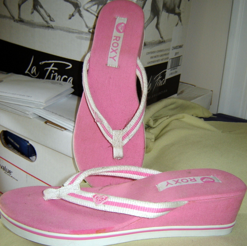 pink thong sandals