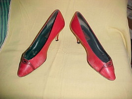 9 Nine West Red Pumps Heels 6.5 M Kerry Style;Vintage Classic Style;Versatile - $50.00