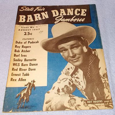 Barn Dance Magazine August 1947 Roy Rogers Burl Ives Enest Tubb - 1940-59