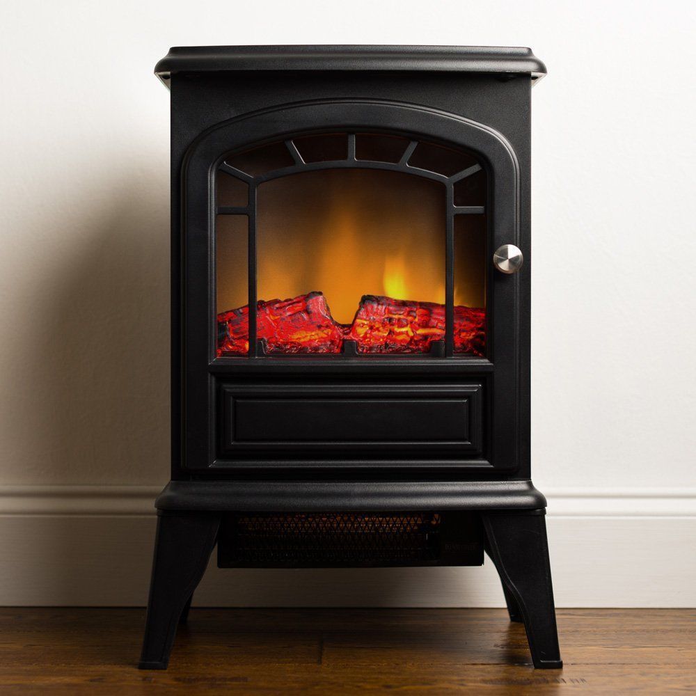 Electric Fireplace Space Heater Stove Mock Wood Burning Thermostat Energy Saver - Other ...