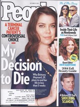 BRITTANY MAYNARD, 29 Plans to Die @ People Magazine Oct  27, 2014 - $2.95