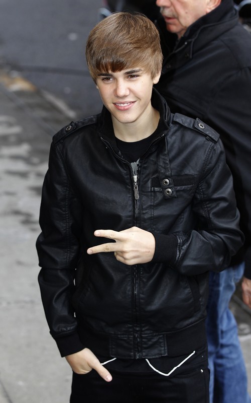 Image of HANDMADE JUSTIN BIEBER BOMBER LEATHER JACKET, MEN CUSTOM FASHION LEATHER JACKET