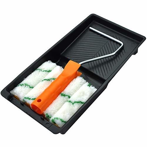 6 Piece 4 inch Professional High Density Microfiber Paint Roller Kits