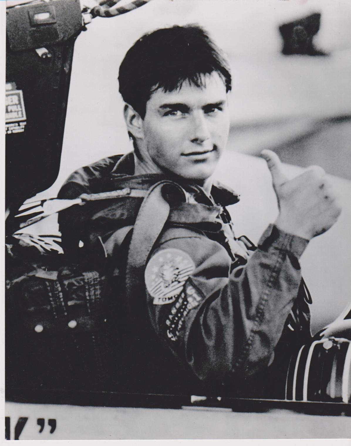 Top Gun EP Tom Cruise Vintage 8X10 BW Movie Memorabilia Photo Black