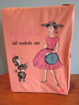 Vintage Barbie 1960 s  Uneeda Doll brown hair and pink high fashion  Case - $43.20