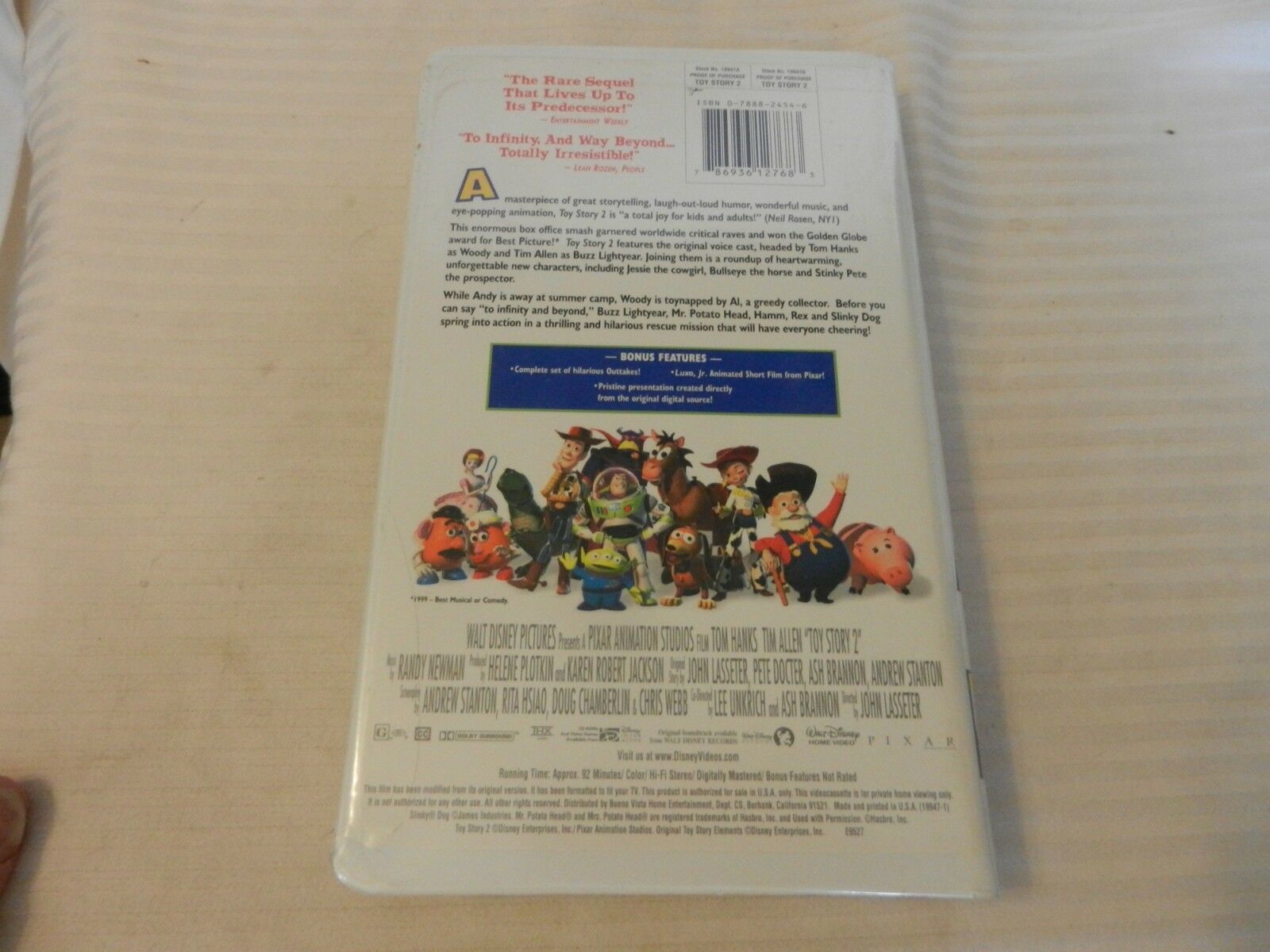 Toy Story 2 (VHS, 2000) Tom Hanks, Tim Allen, Clam Shell - VHS Tapes