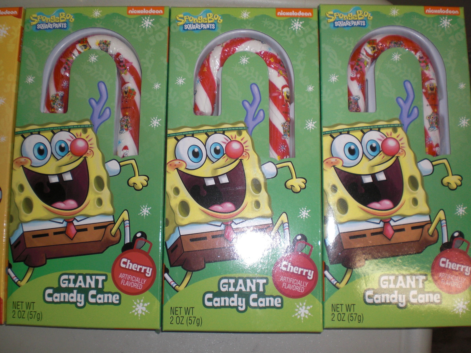Giant Candy Canes, 6 items, SpongeBob SquarePants, free s/h, Cherry, Green Apple - Hard Candy ...