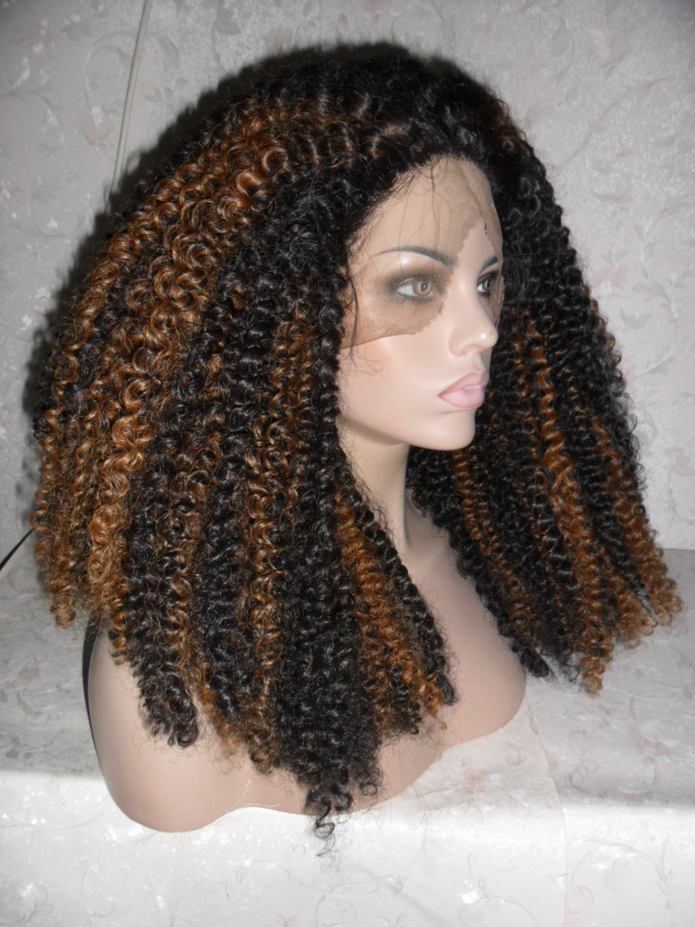 Kinky Curl Full Lace Front Wig #1b/30!! - Wigs & Hairpieces