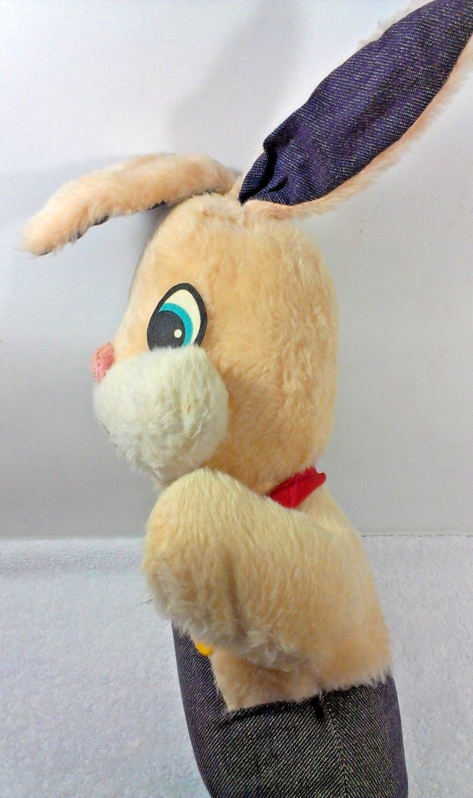 Vintage Smile Novelty Bunny Rabbit Plush Toy Peach Color Stuffed Animal ...
