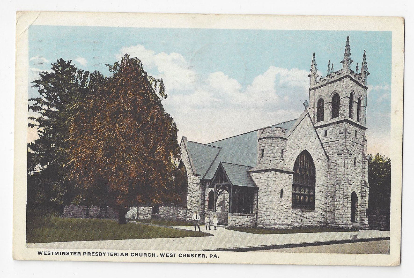 PA West Chester Westminster Presbyterian Church Vintage 1921 Postcard ...