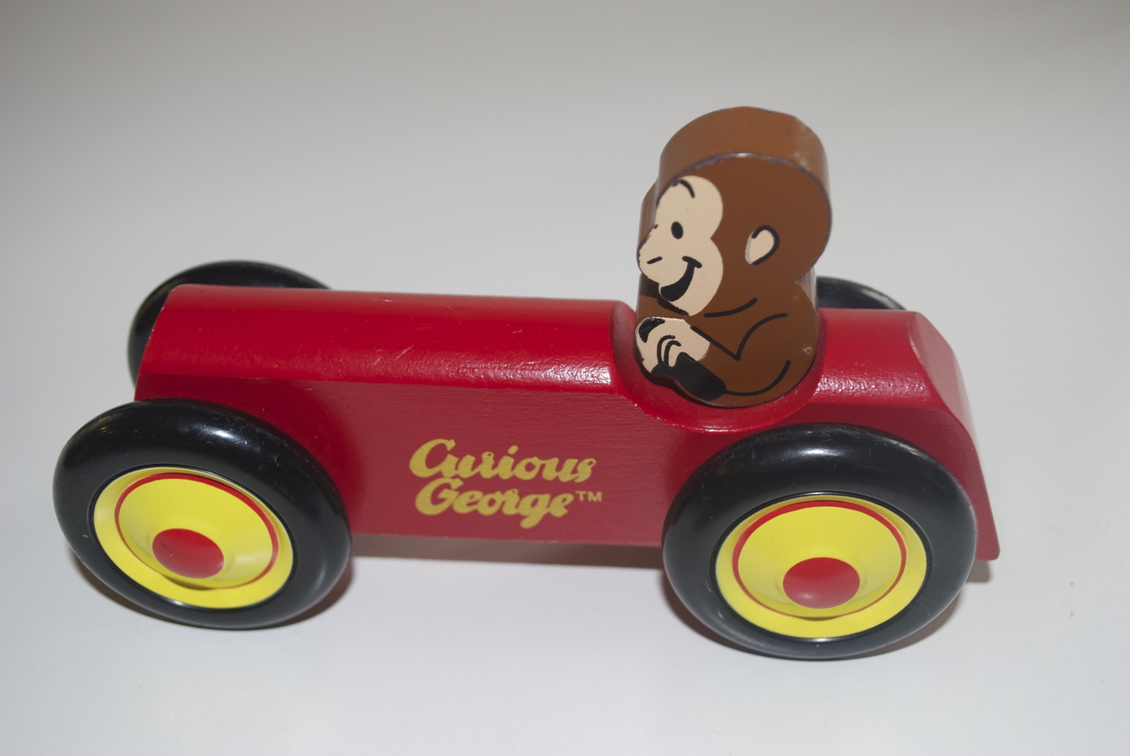 curious george wooden car