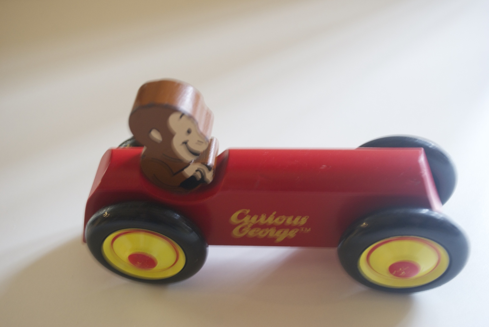 curious george wooden car