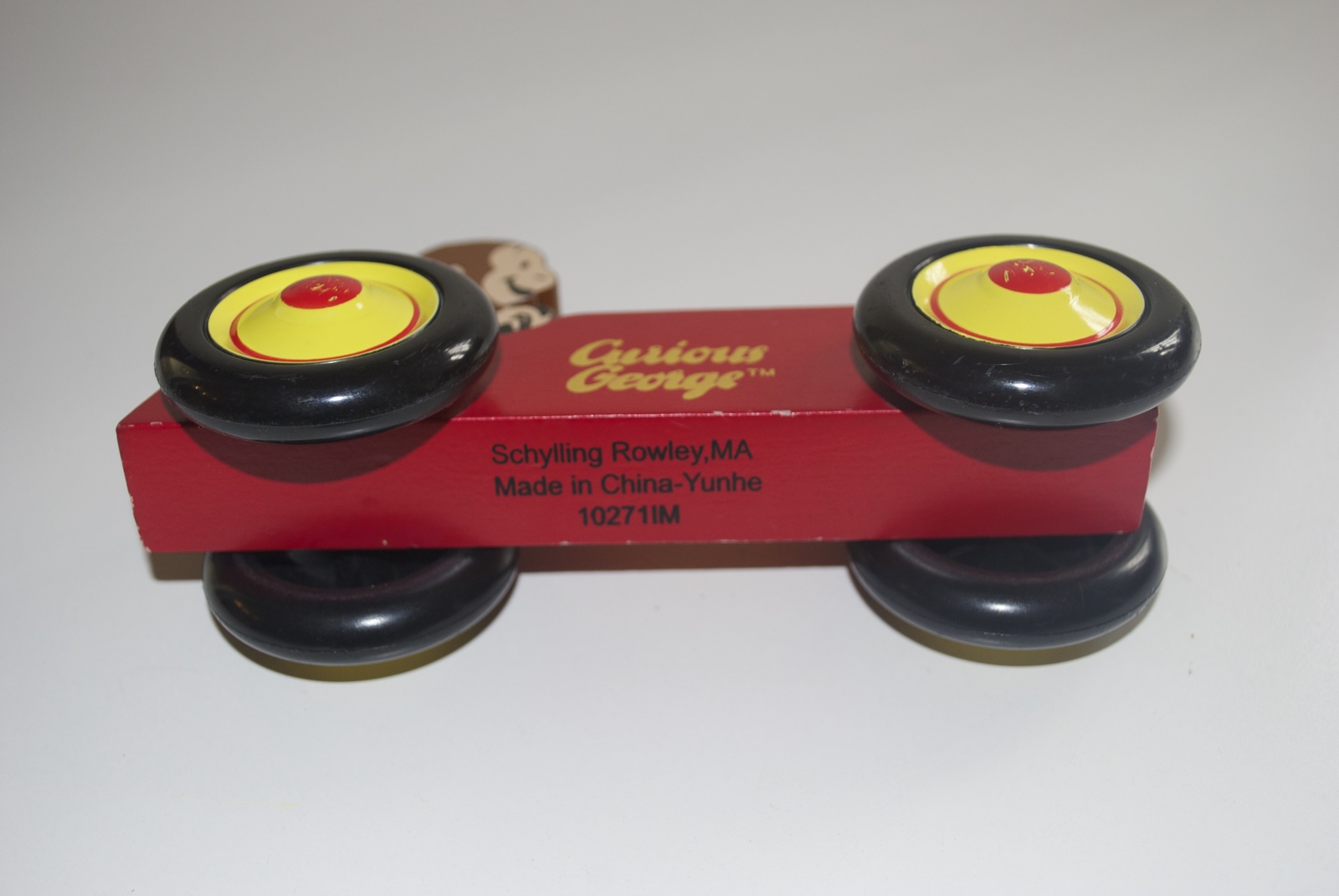 curious george wooden car