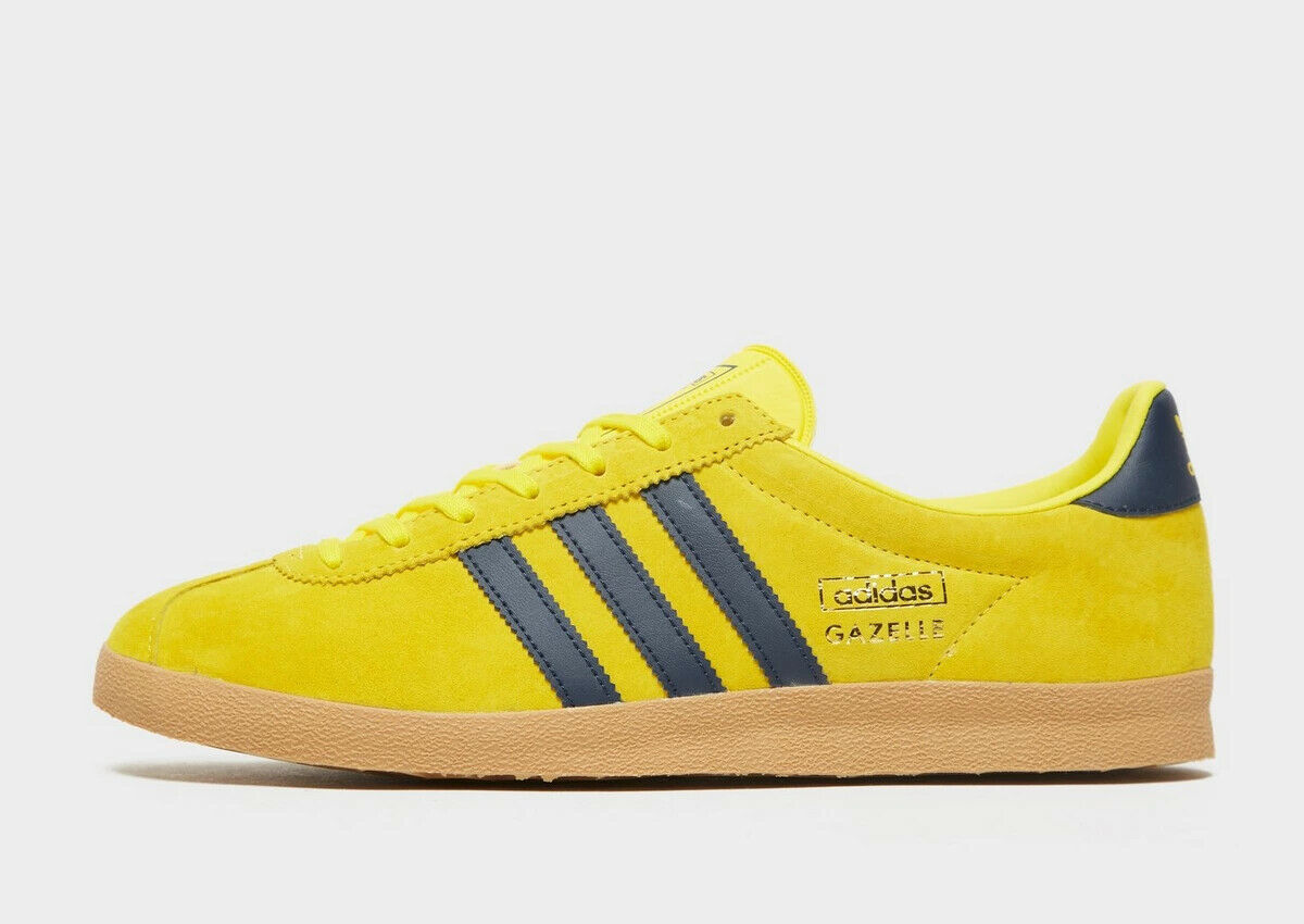 Adidas Originals Gazelle Trainers in Yellow and Black Mens Shoes