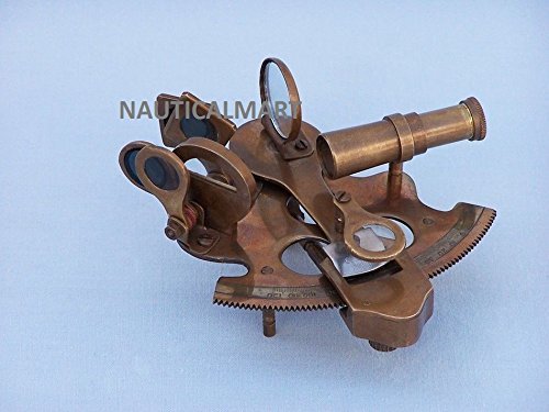 Nauticalmart Scout S Antique Brass Sextant With Rosewood Box Sextants