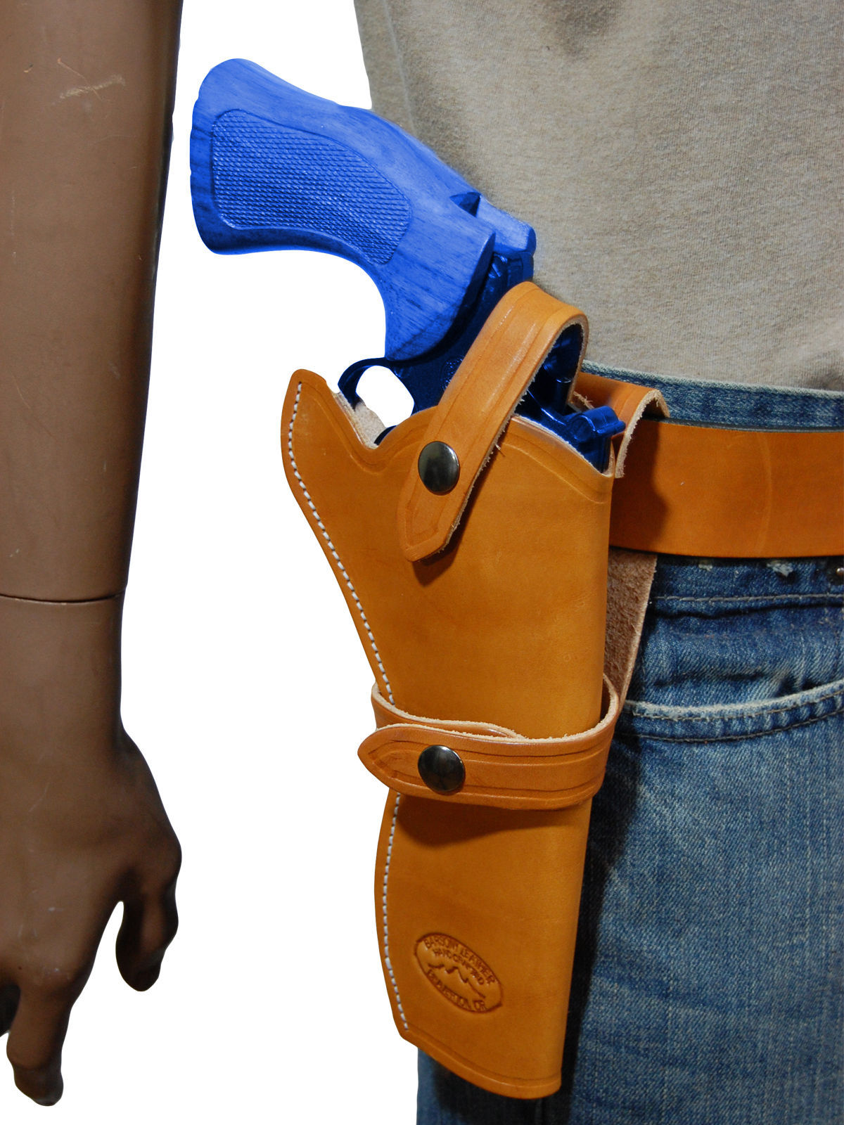 New Barsony Tan Leather Western Style Gun Holster For Colt 6 Revolvers 8083