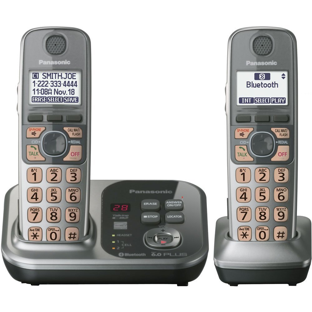 Panasonic DECT 6.0 LinktoCell via Bluetooth Cordless Phone with