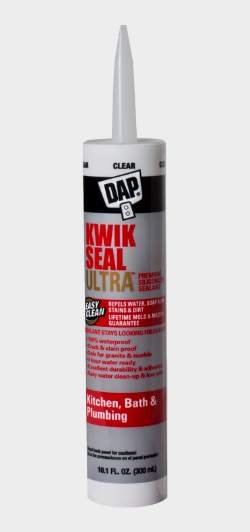 New!! Dap KWIK SEAL ULTRA Silicone Kitchen Bath Sealant CLEAR 10.1 oz. 18898