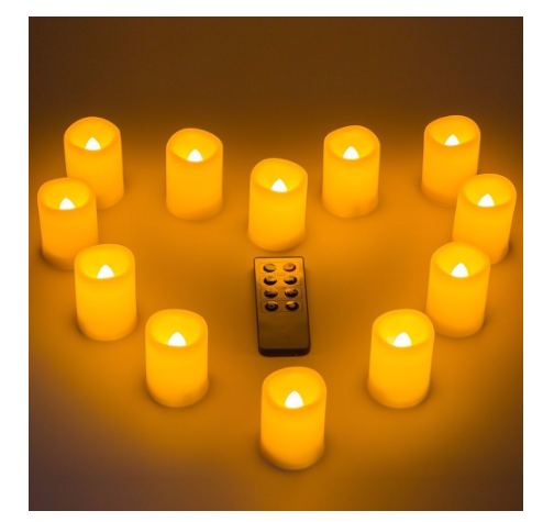 12packs Flameless Candle Lights with Battery Remote Control, Electric Votive Led