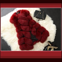 Many Colors Fashion Long Hair Raccoon Dog Fox Fur Long Sleeveless Faux Fur Vest image 5