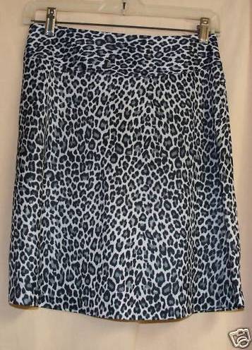 Black & White Leopard Slink Hip Hugger Mini Skirt -S/M - Skirts
