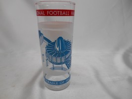 Old Vtg Nfl Professional Football Hall Of Fame Drink Glass Souvenir Canton Ohio - $19.79
