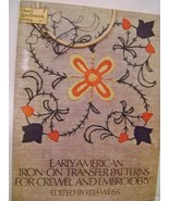 Dover Needlework Series - Early American Iron-On Transfer Patterns for C... - £5.88 GBP