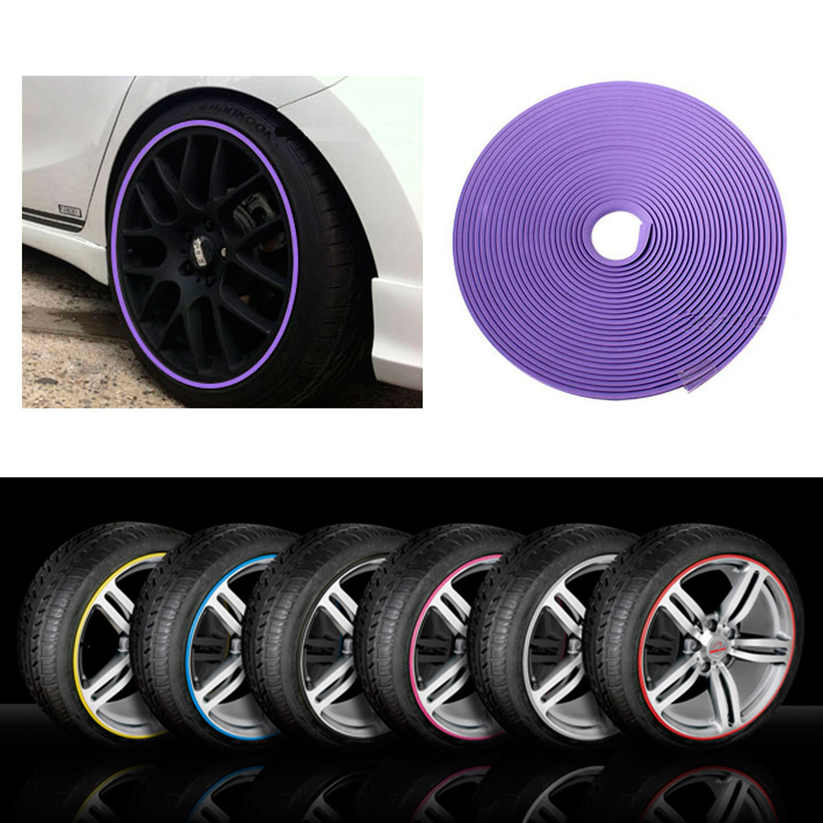 Rimblades Alloy Wheel Rim Protectors Tyres Tire Guard Rubber Moulding ...