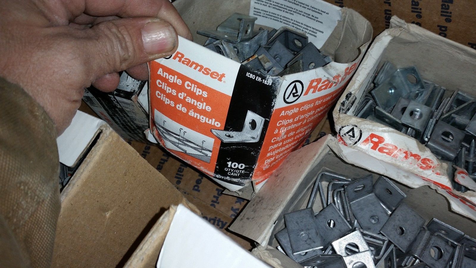 Ramset Red Head angle clip air pin nail powder actuated gun fasteners 3/4 power Powder