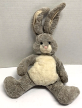 Gund Plush Stuffed Animal Toy Bunny Rabbit Pancake 36010 Gray 18 in Tall - $12.86
