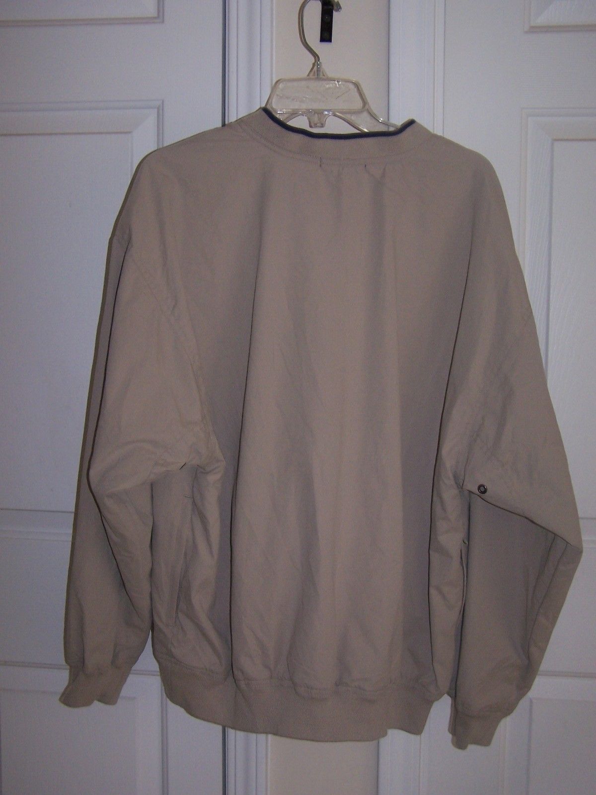 Rivers End men's pullover windbreaker/jacket L beige solid polyester ...