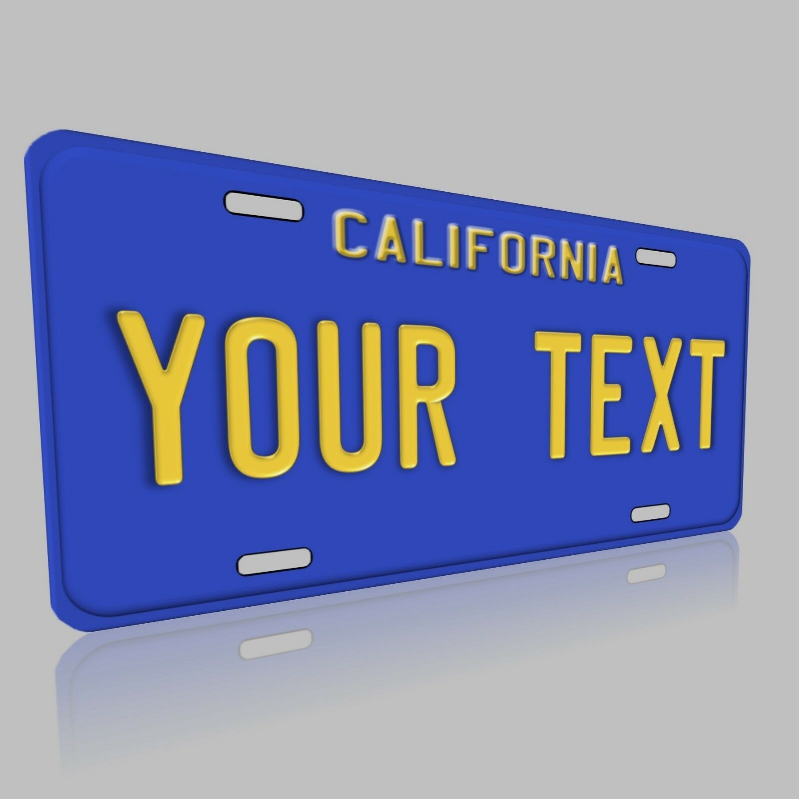 Blue California Aluminum Novelty Car License Plate Customize with Your
