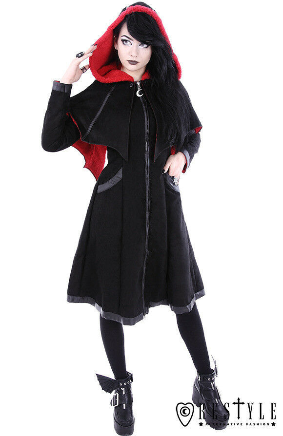 Restyle Bat Gothic Goth Punk Emo Rocker Detachable Wings Winter Coat