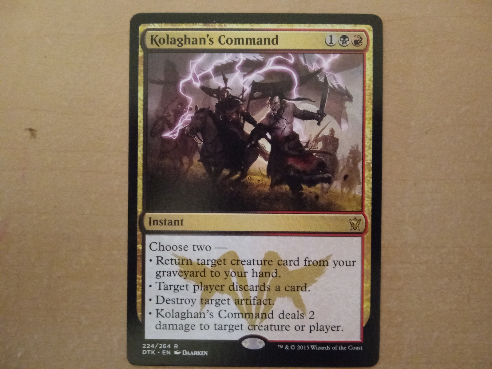 MTG Magic Proxy Kolaghan's Command German Black Core Paper - Other MTG ...