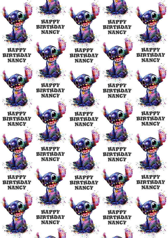 LILO AND STITCH Personalised Gift Wrap Disney Stitch Wrapping Paper