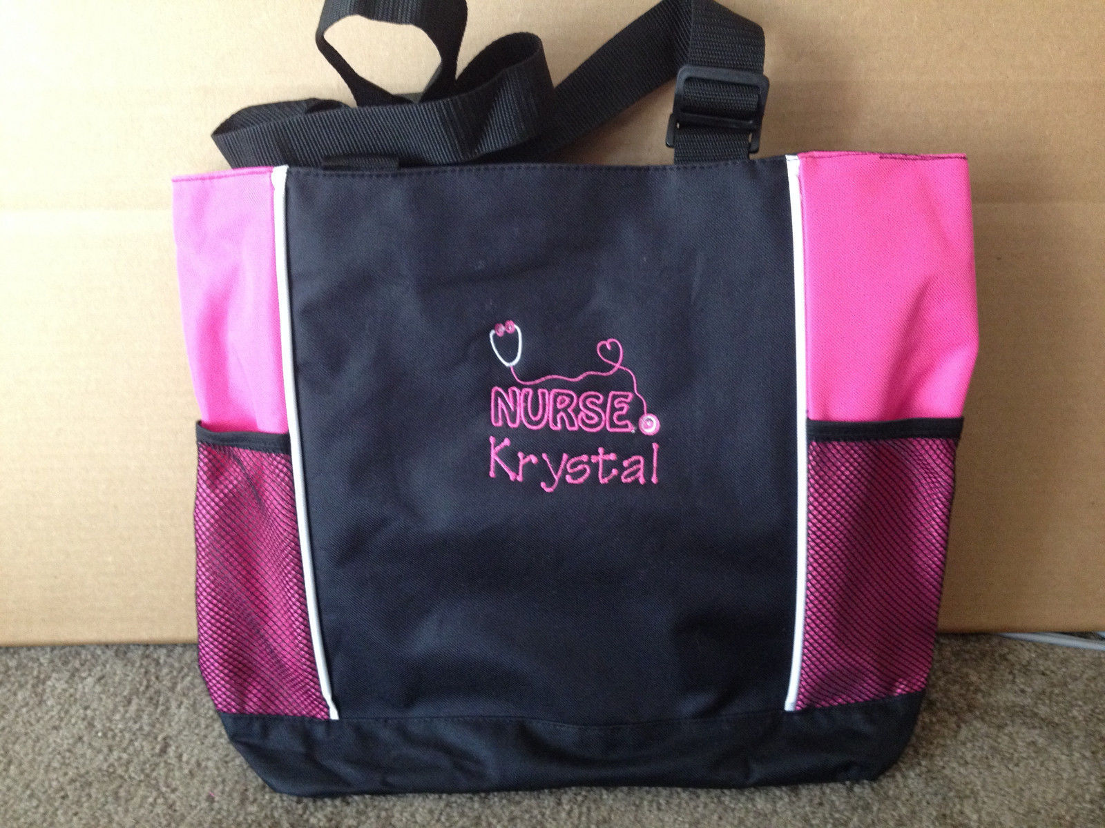 Personalized Nurse Hospital Tote Duffle Bag with side Pockets - Bags & Backpacks
